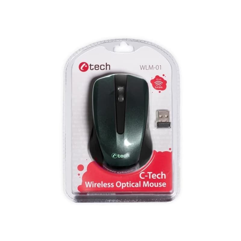 C-TECH myš WLM-01, čierna, bezdrôtová, USB nano receiver 4