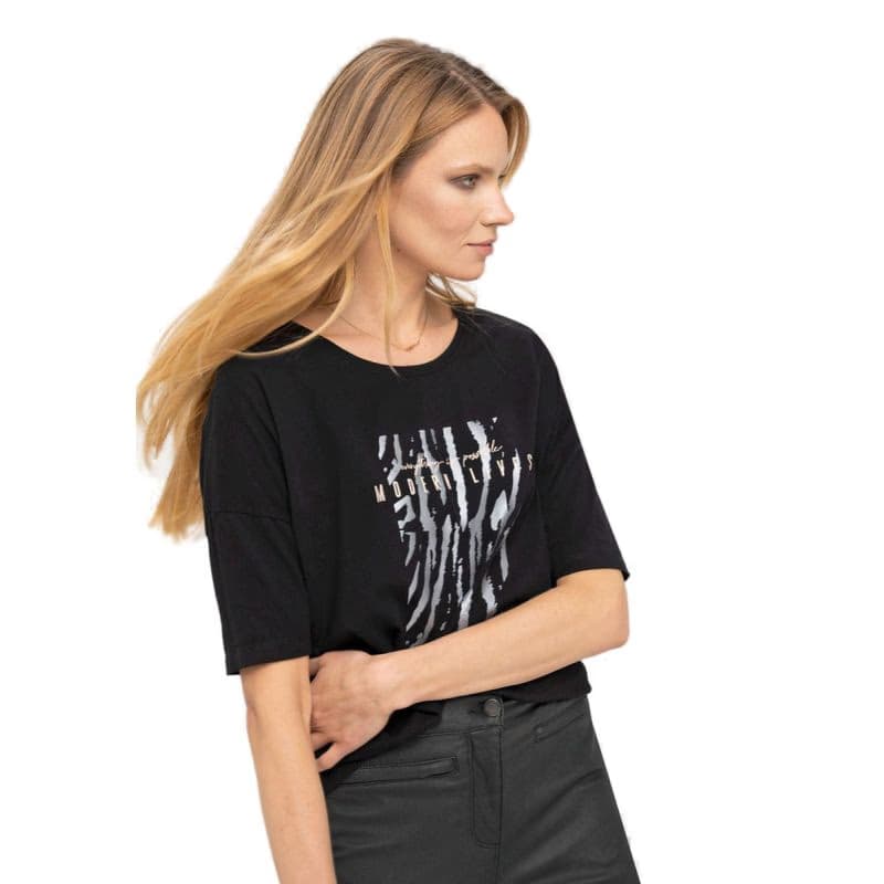 Dámske tričko s krátkym rukávom VOLCANO T-WILD-700-BLACK 2