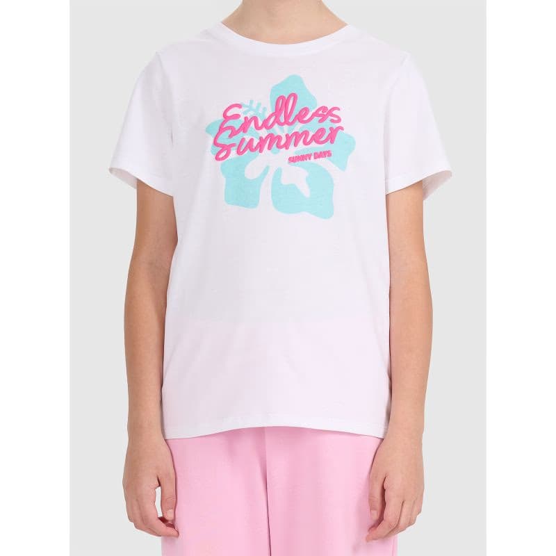 Dievčenské tričko s krátkym rukávom 4F JUNIOR TSHIRT F2938-10S-WHITE 2