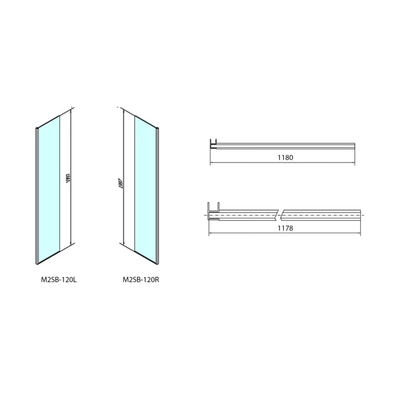 POLYSAN - MODULAR SHOWER prídavný panel na inštaláciu na stenu modulu 2, 1200 pravý MS2B-120R 4