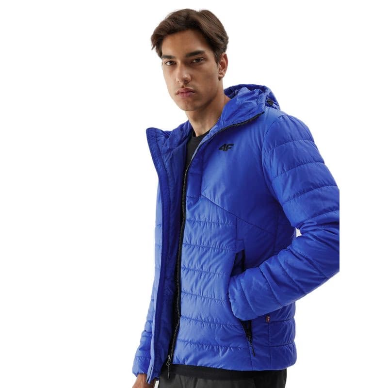 Pánska turistická bunda 4F DOWN JACKET-AW23TDJAM245-36S-COBALT 2