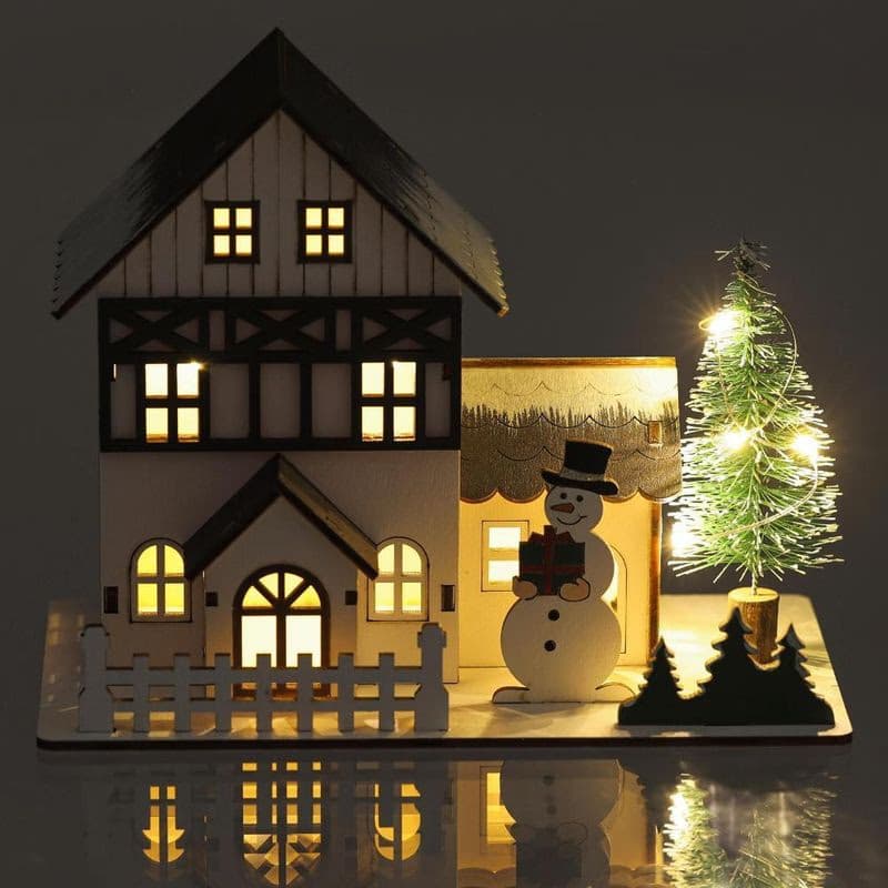 RXL 465 Domček v zime 18cm 7LED WW RETLUX 2