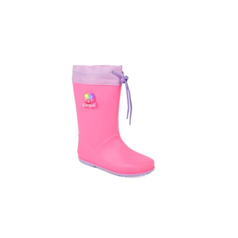 Dievčenské gumáky COQUI Rainy Collar light fuchsia light lila flash 1
