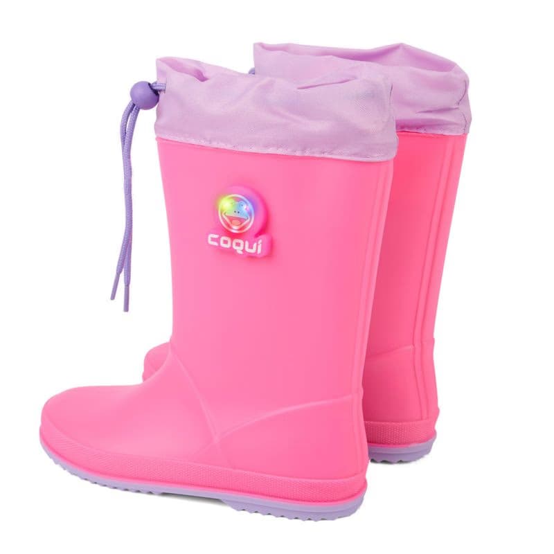 Dievčenské gumáky COQUI Rainy Collar light fuchsia light lila flash 3