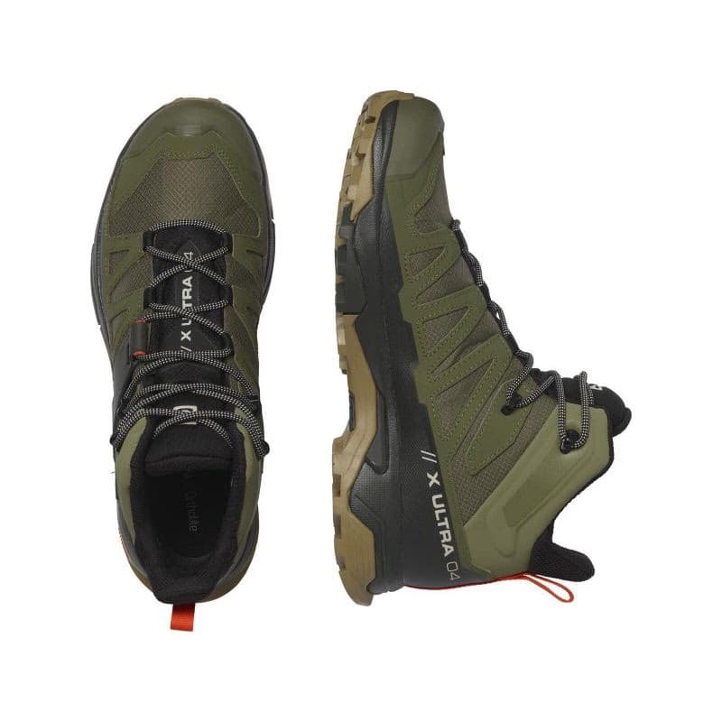 Pánska členková turistická obuv SALOMON X Ultra 4 Mid GTX deep lichen green peat kelp 3