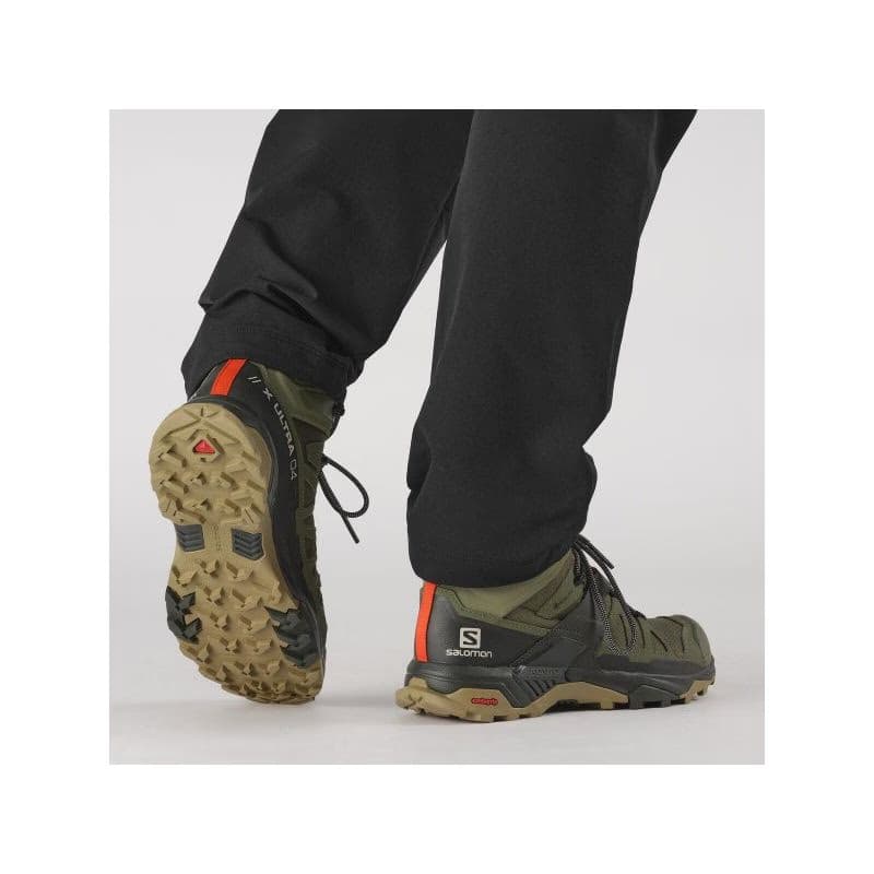 Pánska členková turistická obuv SALOMON X Ultra 4 Mid GTX deep lichen green peat kelp 6