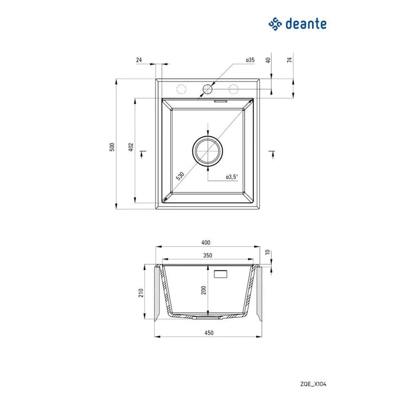 DEANTE DEANTE - Eridan šedá metalic - Granitový drez ZQE_S104 4
