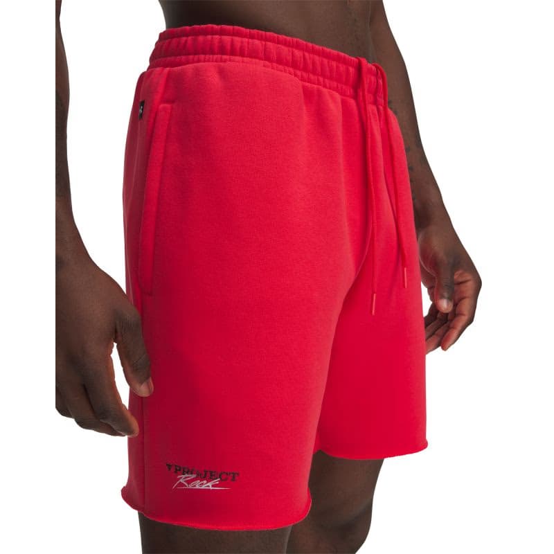 Pánske teplákové kraťasy UNDER ARMOUR PROJECT ROCK Icon Flc Short-RED 3