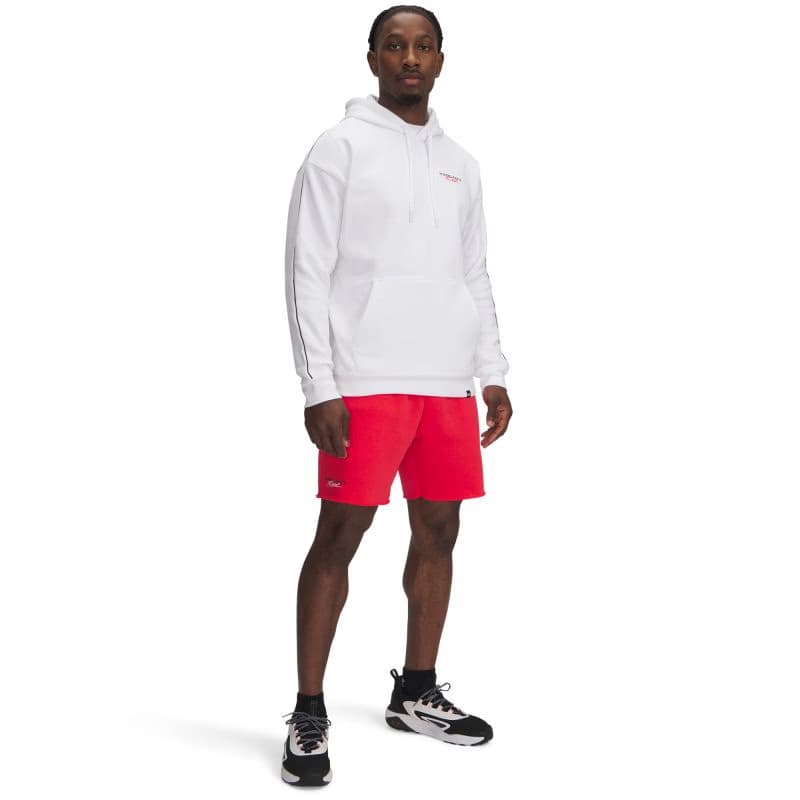 Pánske teplákové kraťasy UNDER ARMOUR PROJECT ROCK Icon Flc Short-RED 4
