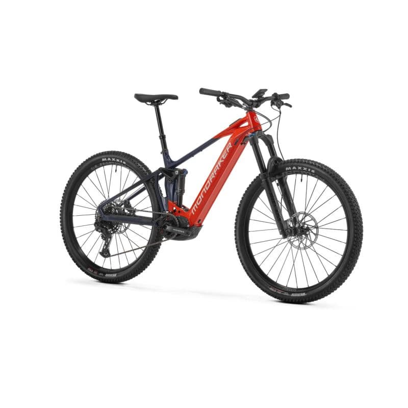 Horský elektrobicykel MONDRAKER Chaser R, flame red midnight blue crystal white 2