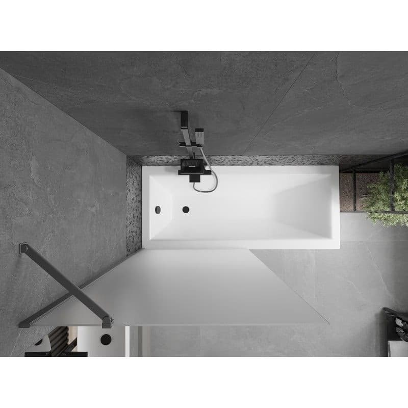 MEXEN/S - Next vaňová zástena FIX 90 x 150, dekor, grafit metal 895-090-000-00-30-95 4