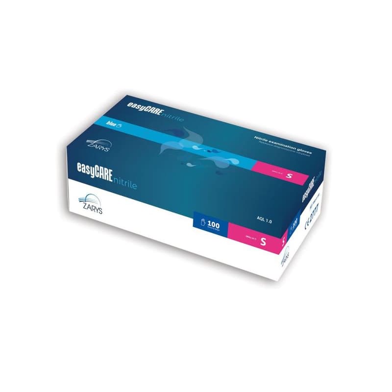 Rukavice nitril. nepúdr. easyCARE veľ. XS modré 100ks 1