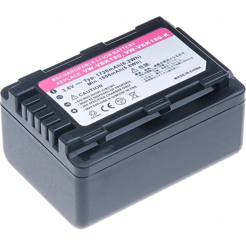 Batéria T6 power Panasonic VW-VBK180, VW-VBL090, 1720mAh, 6,2Wh, čierna 1