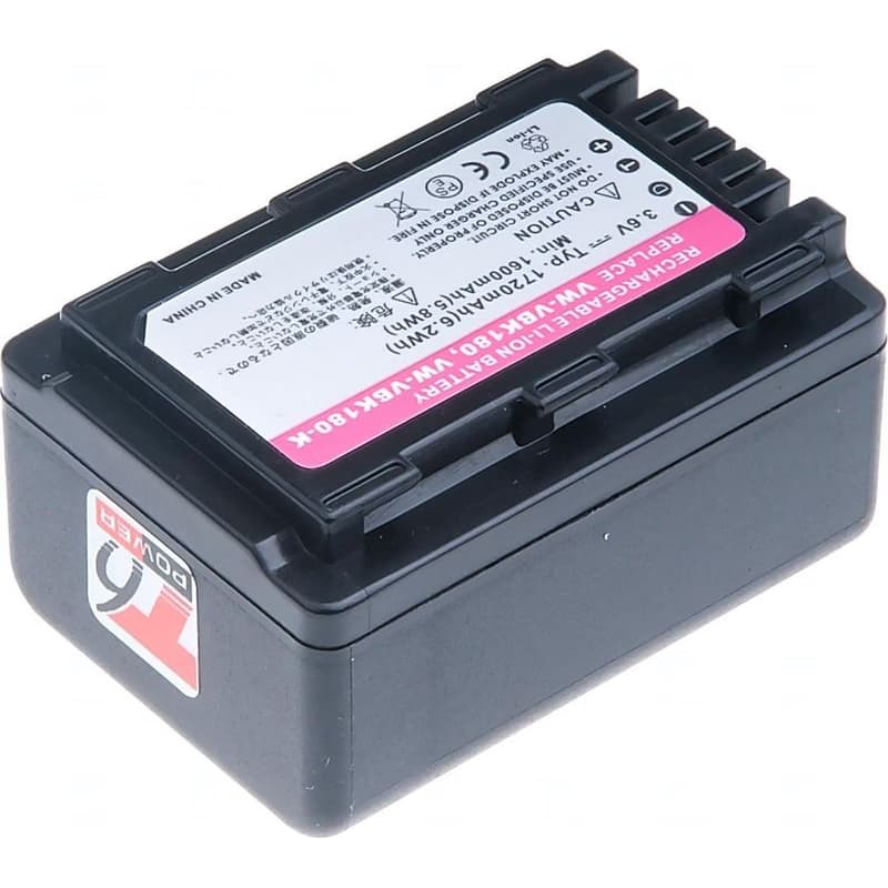 Batéria T6 power Panasonic VW-VBK180, VW-VBL090, 1720mAh, 6,2Wh, čierna 2