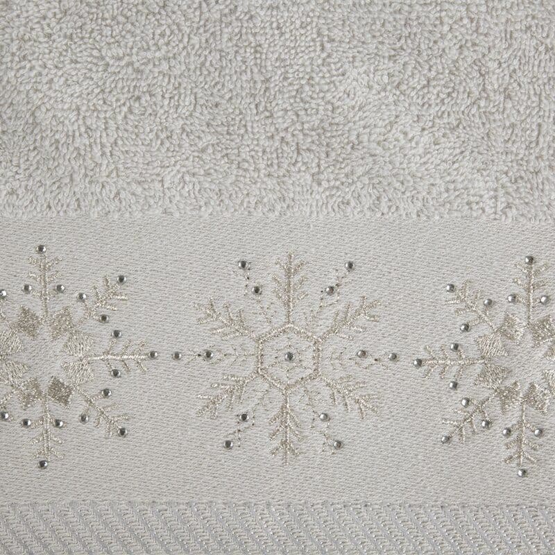 ArtFir Vianočná osuška JOY 03 | strieborná 70 x 140 cm 3