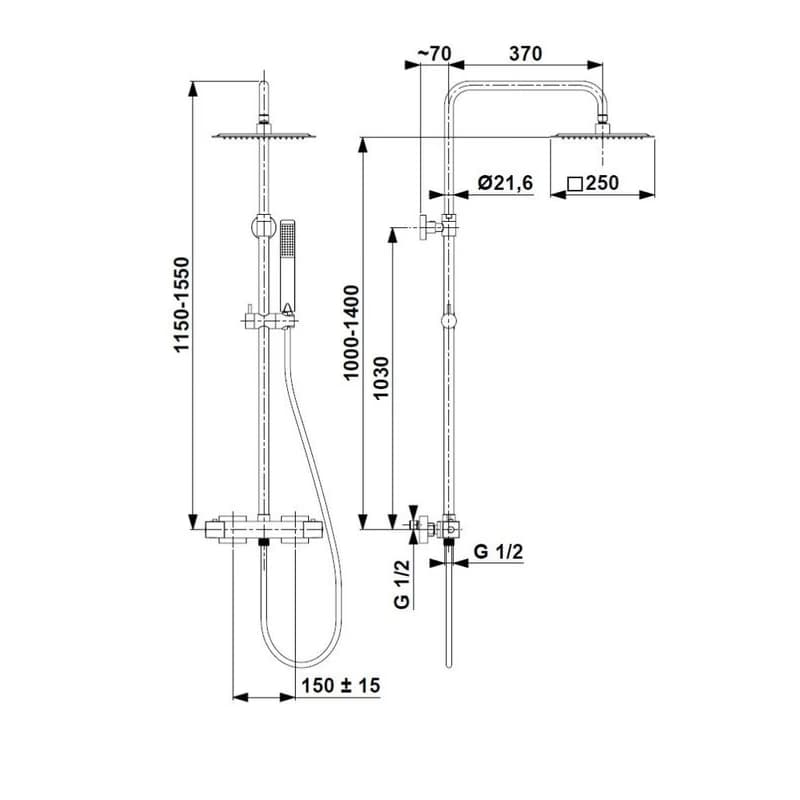 KFA KFA - LOGON PREMIUM termostatický sprchový set, chróm 5746-920-00 2