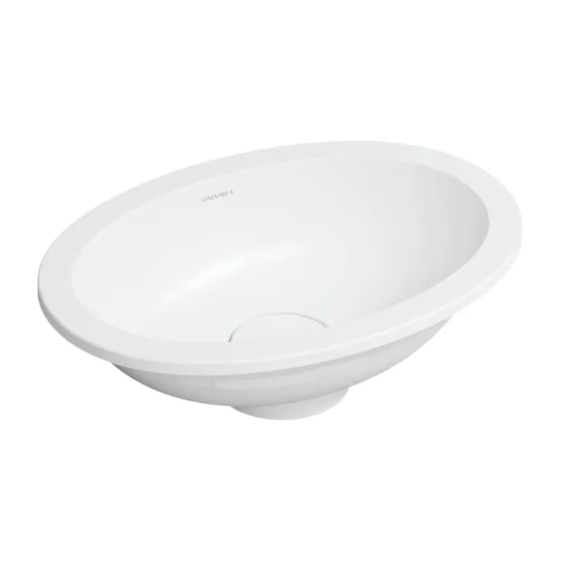 OMNIRES - SHELL M+ umývadlo zapustené do dosky, 38 x 25 cm, matná biela SHELL380UPBM 2