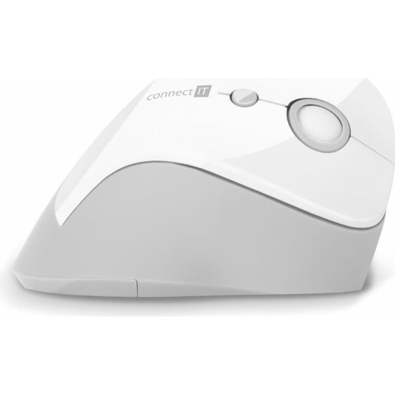 CONNECT IT FOR HEALTH ergonomická vertikálna myš, (+ 1x AA batéria zadarmo), bezdrôtová, BIELA 3