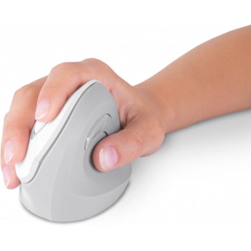 CONNECT IT FOR HEALTH ergonomická vertikálna myš, (+ 1x AA batéria zadarmo), bezdrôtová, BIELA 5