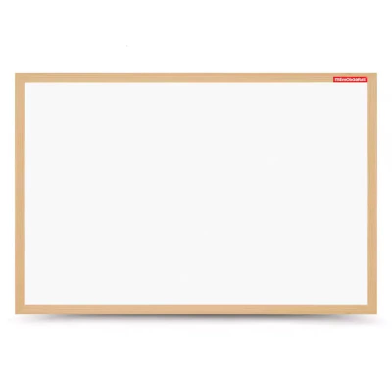 Biela magnetická nástenka s dreveným rámom 60x40 cm