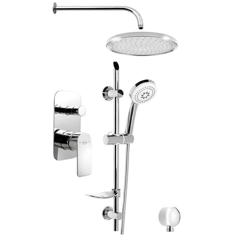 AQUALINE AQUALINE - DAPHNE podomietkový sprchový set s pákovou batériou, 2 výstupy, chróm DH944