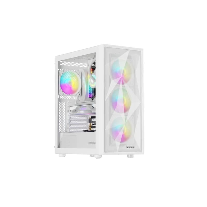 Počítačová skriňa Genesis DIAXID 605 ARGB/Midi Tower/Transpar./Biela 1