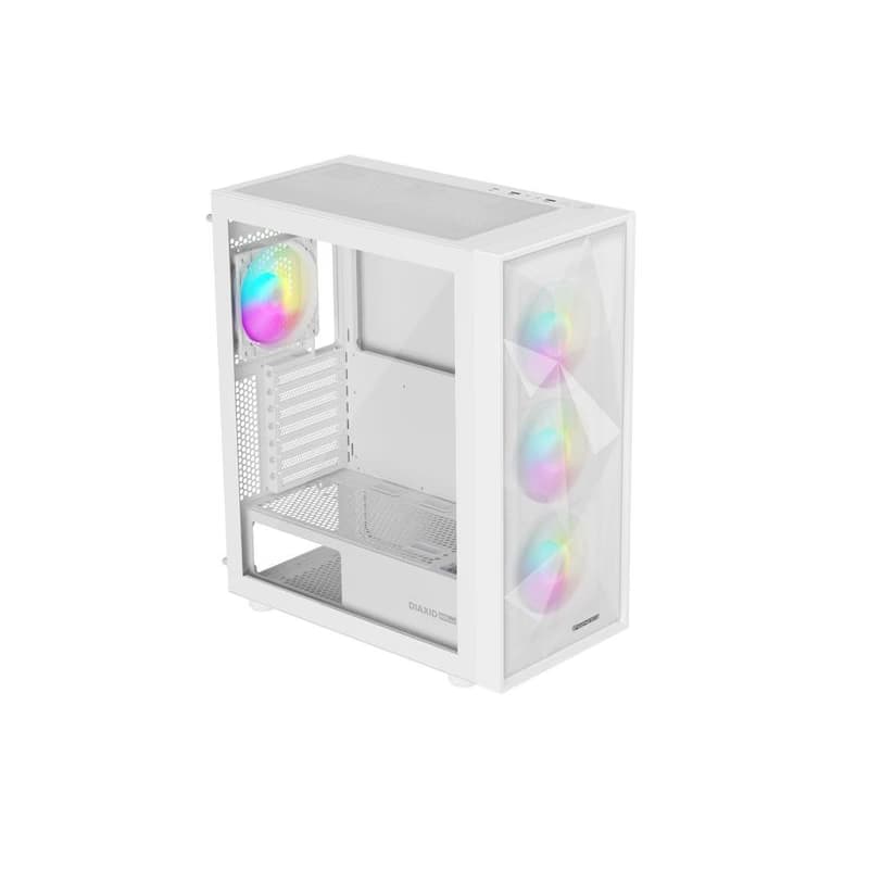 Počítačová skriňa Genesis DIAXID 605 ARGB/Midi Tower/Transpar./Biela 2