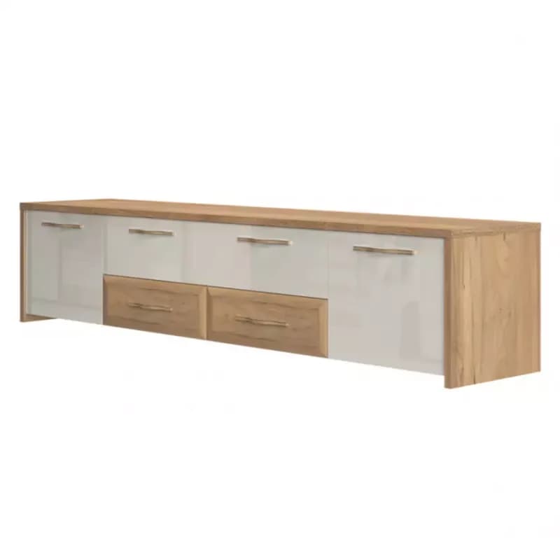 TV stolík Gala TV220-2K4F/GL lakované pacific walnut/beige 1