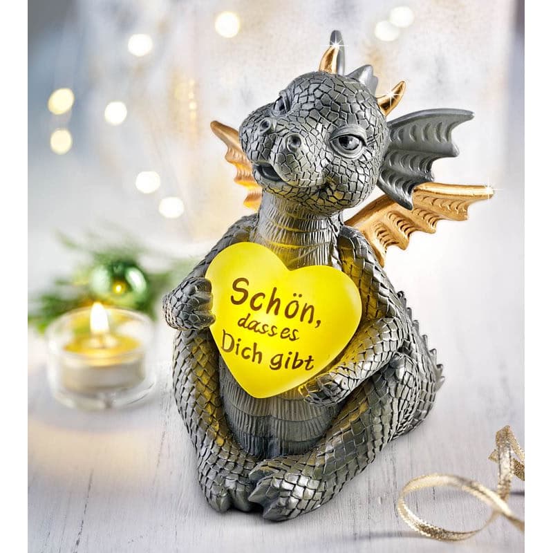Dráčik Kani s LED srdiečkom 1