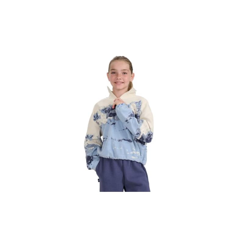 Dievčenská lyžiarska flisová mikina 4F JUNIOR FLEECE F343-4FJWAW25TFLEF343-90A-MULTICOLOUR ALLOVER