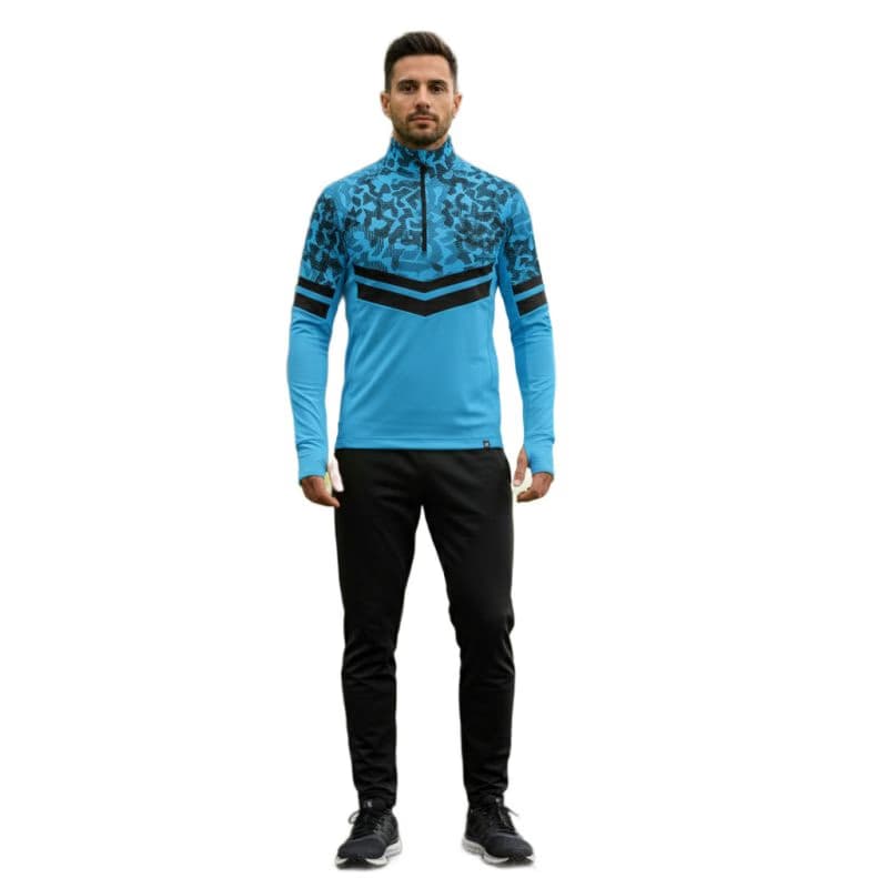 Pánska lyžiarska mikina s 1 2 zipsom NORTHFINDER BERTI-282blueblack 2