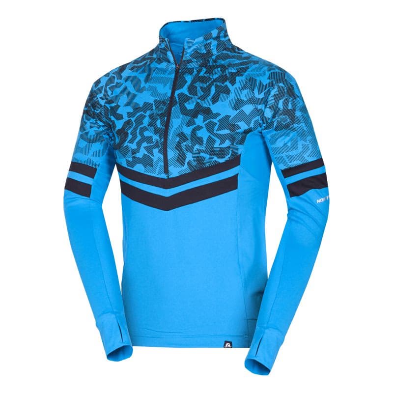 Pánska lyžiarska mikina s 1 2 zipsom NORTHFINDER BERTI-282blueblack 3