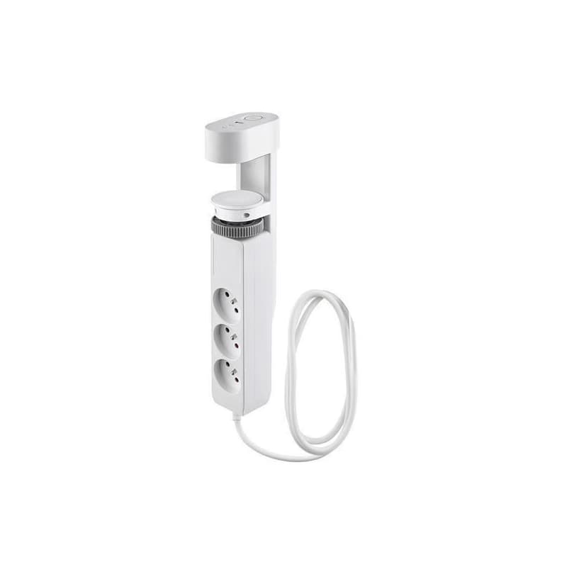 Solight 3z + USB A+C prenosné stolné zásuvky, 2m, biela, USB rýchlonabíjačka 20W PD 2