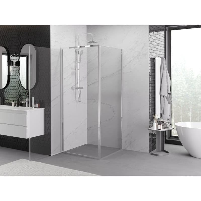 MEXEN/S - Exo sprchovací kút dvere krídlové 90 x 90, transparent, chróm 817-090-090-01-00 3