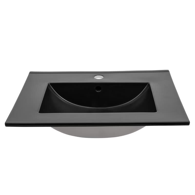 ArtCom Keramické umývadlo UM-8003-80 | čierny mat 80 cm