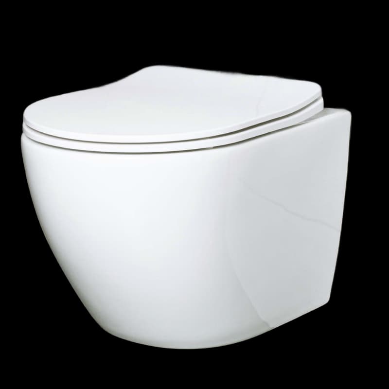 KERRA - Miska WC závesná Delos so sedátkom (biele lesklé) 5907548114099