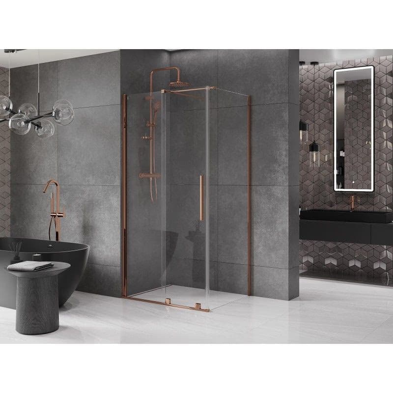 MEXEN/S - Velár sprchovací kút 100 x 70, transparent, ružové zlato 871-100-070-01-60 3