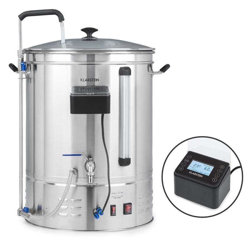 Klarstein Brauheld Pro, sladový kotol, 70 l, 3300 W, 30 – 100 °C, obehové čerpadlo, nehrdzavejúca oceľ 1
