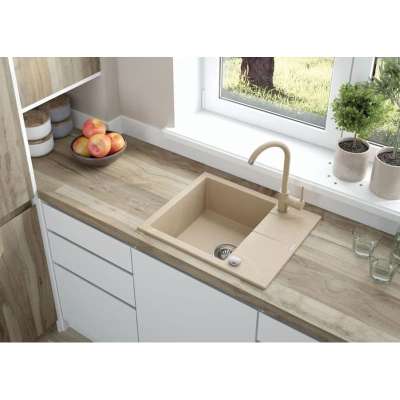 DEANTE DEANTE - Andante beige - Granitový drez s odkvapkávačom ZQN_511A 2
