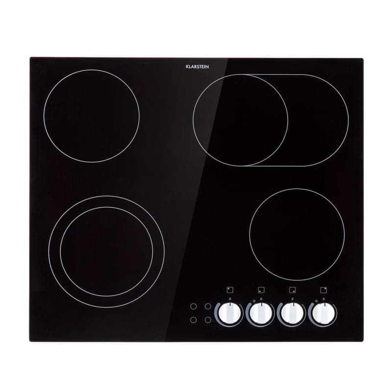 Klarstein EasyCook, sklokeramická varná doska, 6100 W, otočný regulátor, čierna 1