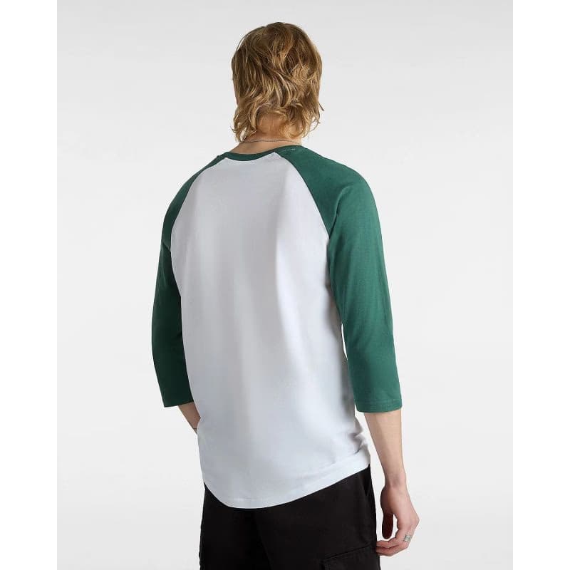 Pánske tričko s krátkym rukávom VANS CLASSIC RAGLAN-WHITE-BISTRO GREEN 3