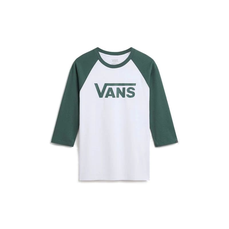 Pánske tričko s krátkym rukávom VANS CLASSIC RAGLAN-WHITE-BISTRO GREEN 5