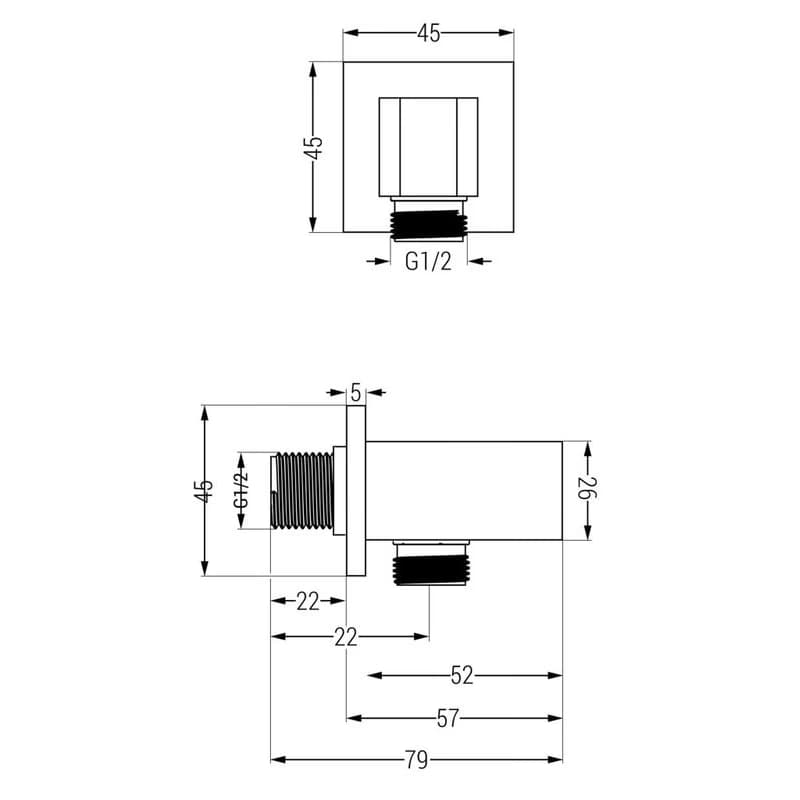 MEXEN/S MEXEN/S - Cube DR02 podomietkový sprchový SET + slim sprcha 30, čierny 77502DR0230-70 5