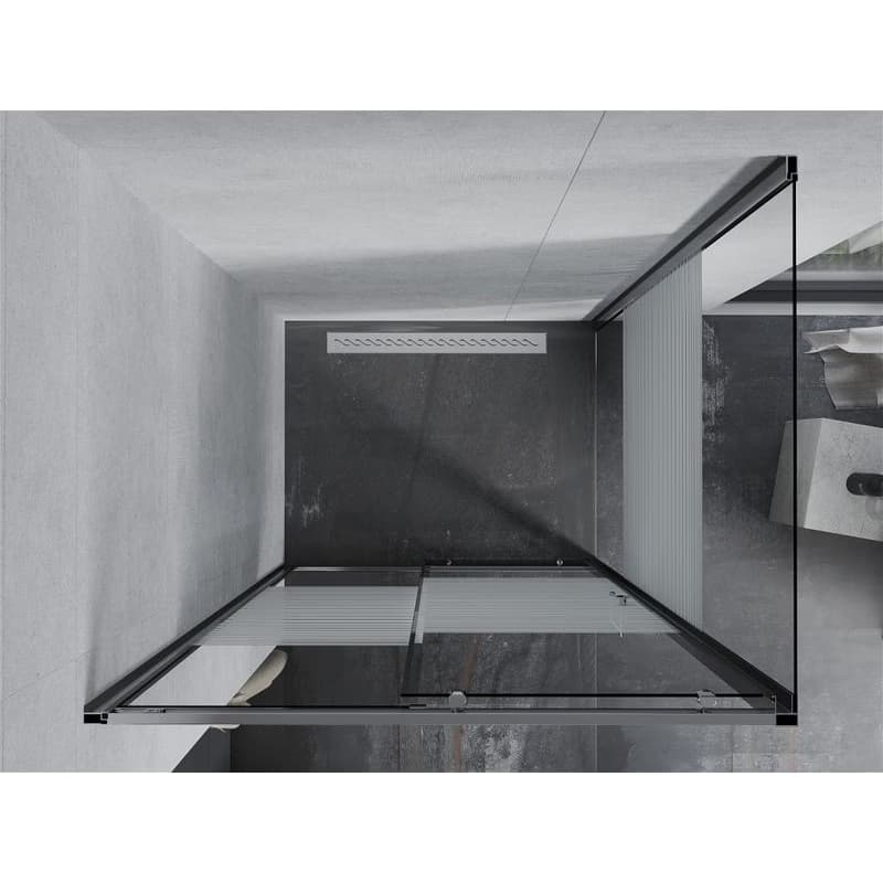 MEXEN/S - APIA sprchovací kút 110x80, dekor - pruhy, chróm 840-110-080-01-20 6