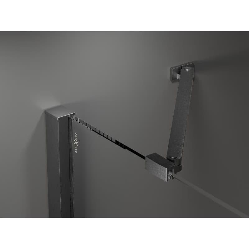 MEXEN/S - Velar Duo sprchovací kút, posuvné dvere 80 x 80, grafit, grafit kartáčovaná 871-080-080-42-66 6