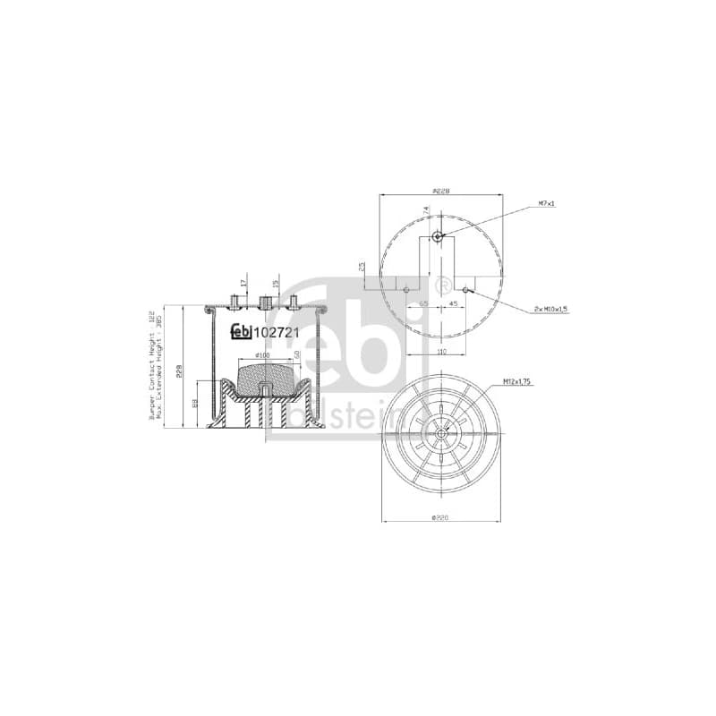 FEBI BILSTEIN Mech pneumatického pruženia 102721 1