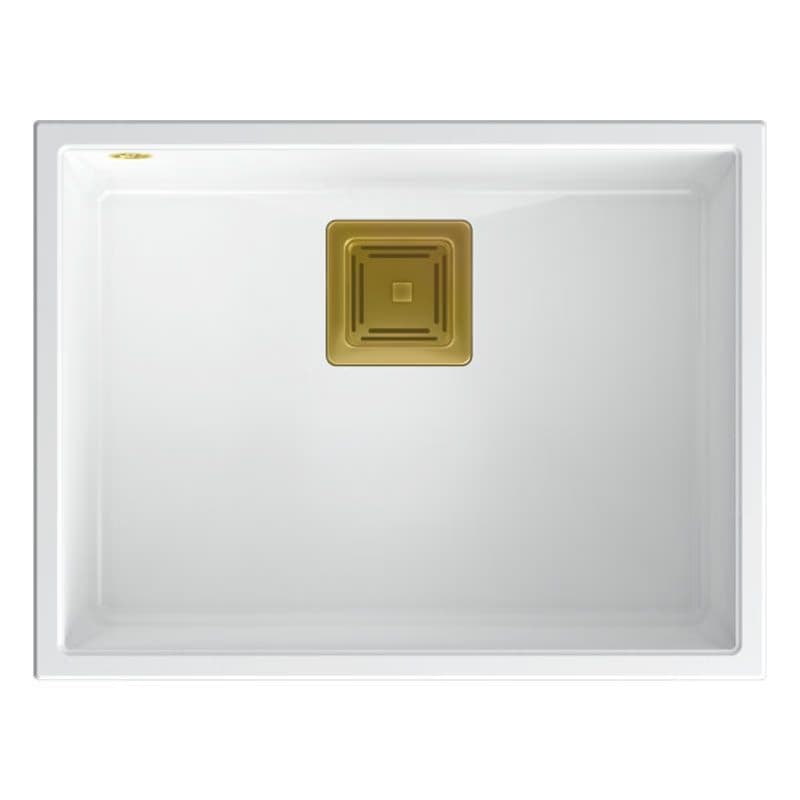 Quadron Quadron - Granitový drez DAVID 50 White Oceľ HQD5542U1-BS 5