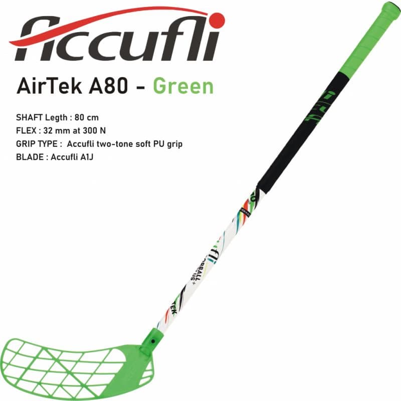 Florbalová hokejka ACCUFLI AirTek A80 Green R 2