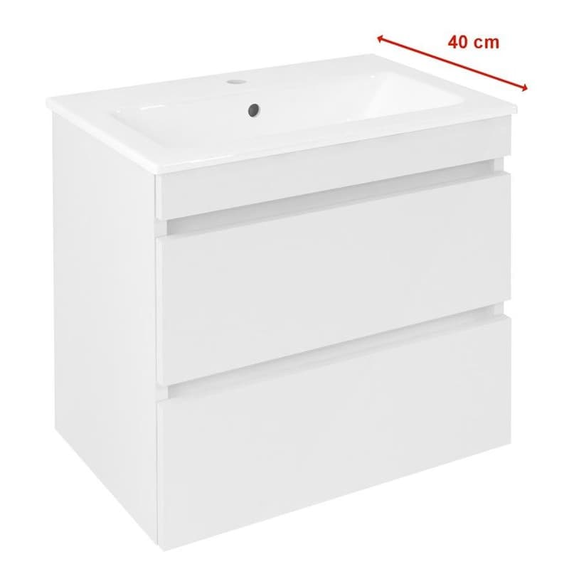 SAPHO - EZARA umývadlová skrinka 58x54x39cm, biela lesk EZ592-3030