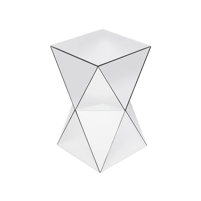 Luxury príručný stolík trojuholník 32x32 cm sklo